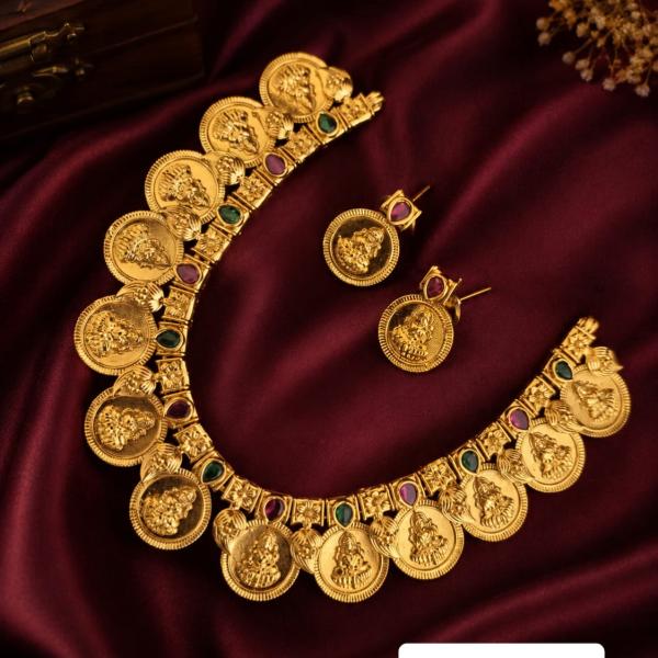 Antique Gold Kasu Mala Coin Necklace Set | CML JEWELLERS