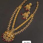 Antique Gold Temple Necklace Set with Earrings | CML JEWELLERS