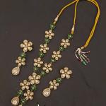 Antique Gold Temple Necklace Set with Earrings | CML JEWELLERS