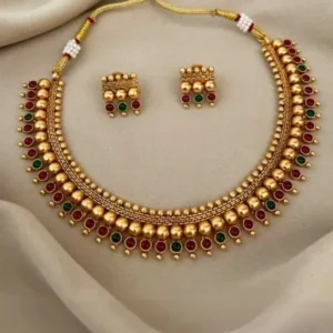 Royal Neckwear & Earrings Set – Crafted for Graceful Occasions